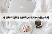 中证红利指数基金代码_中证红利的基金代码